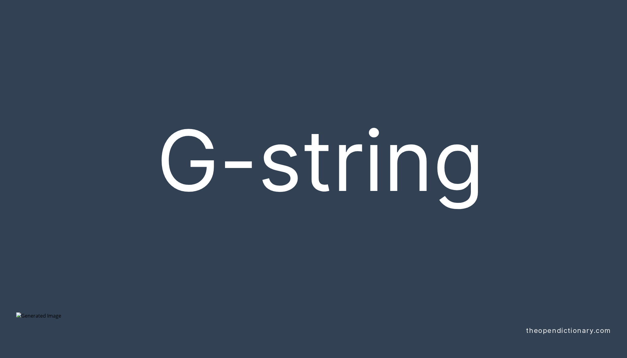G String Meaning at Leo Bourque blog