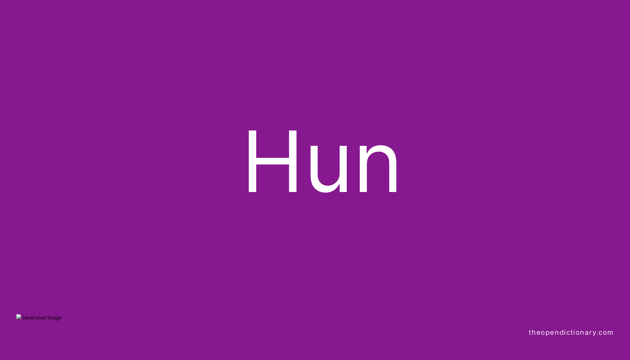 6 letter word starting with hun