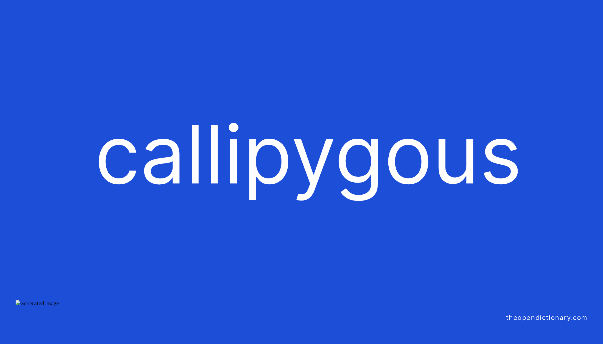 Callipygous - Definition, Meaning & Synonyms