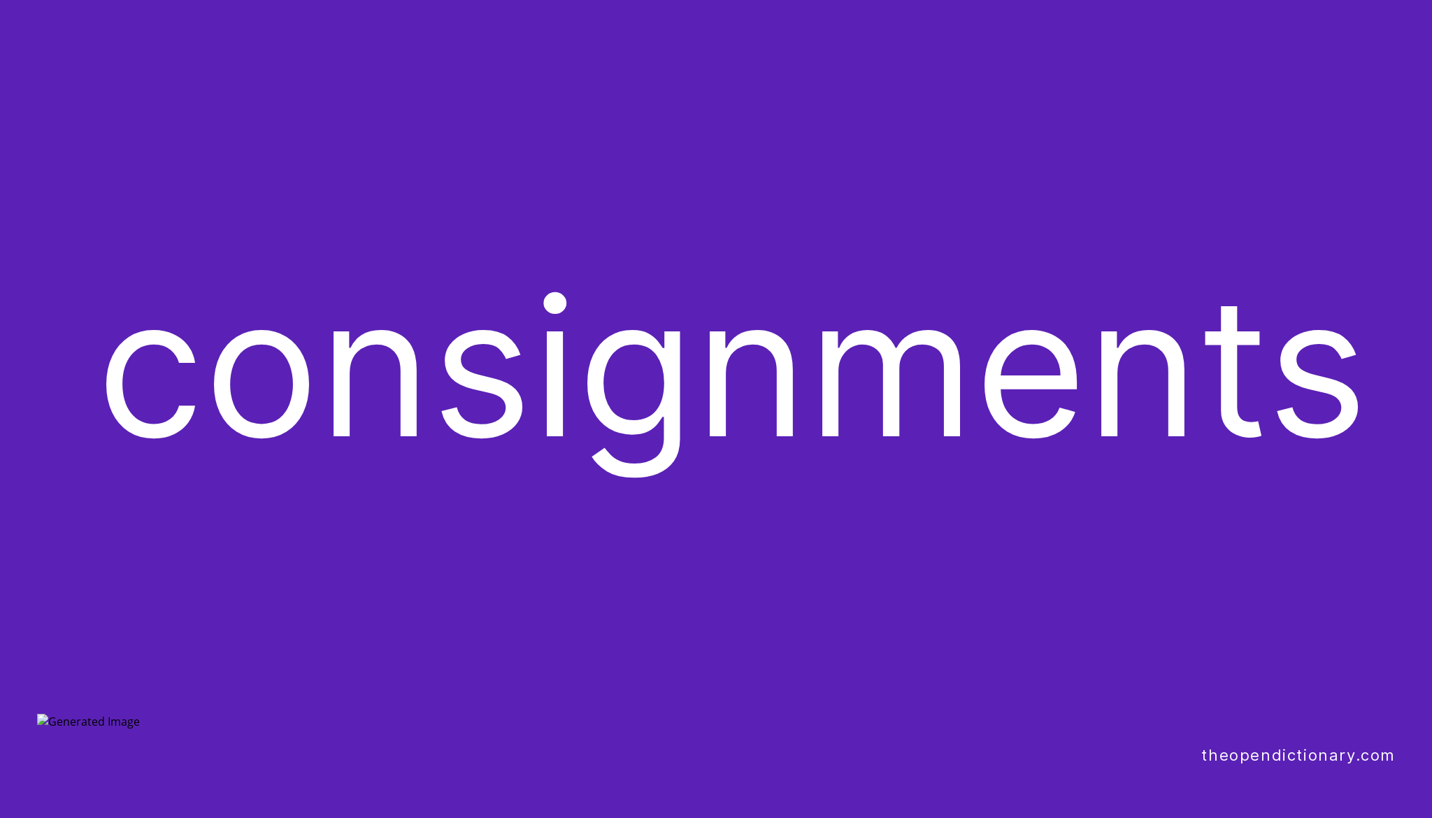 Consignments Meaning of Consignments Definition of Consignments