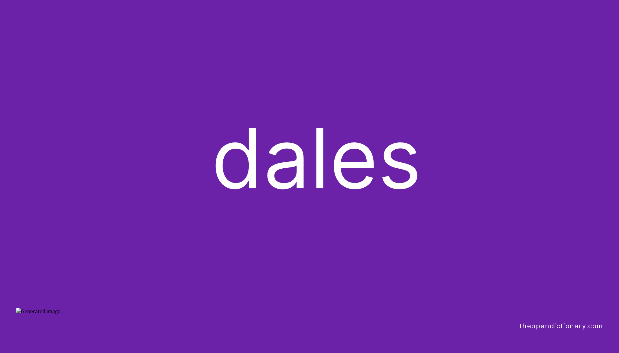 Dales Meaning of Dales Definition of Dales Example of Dales