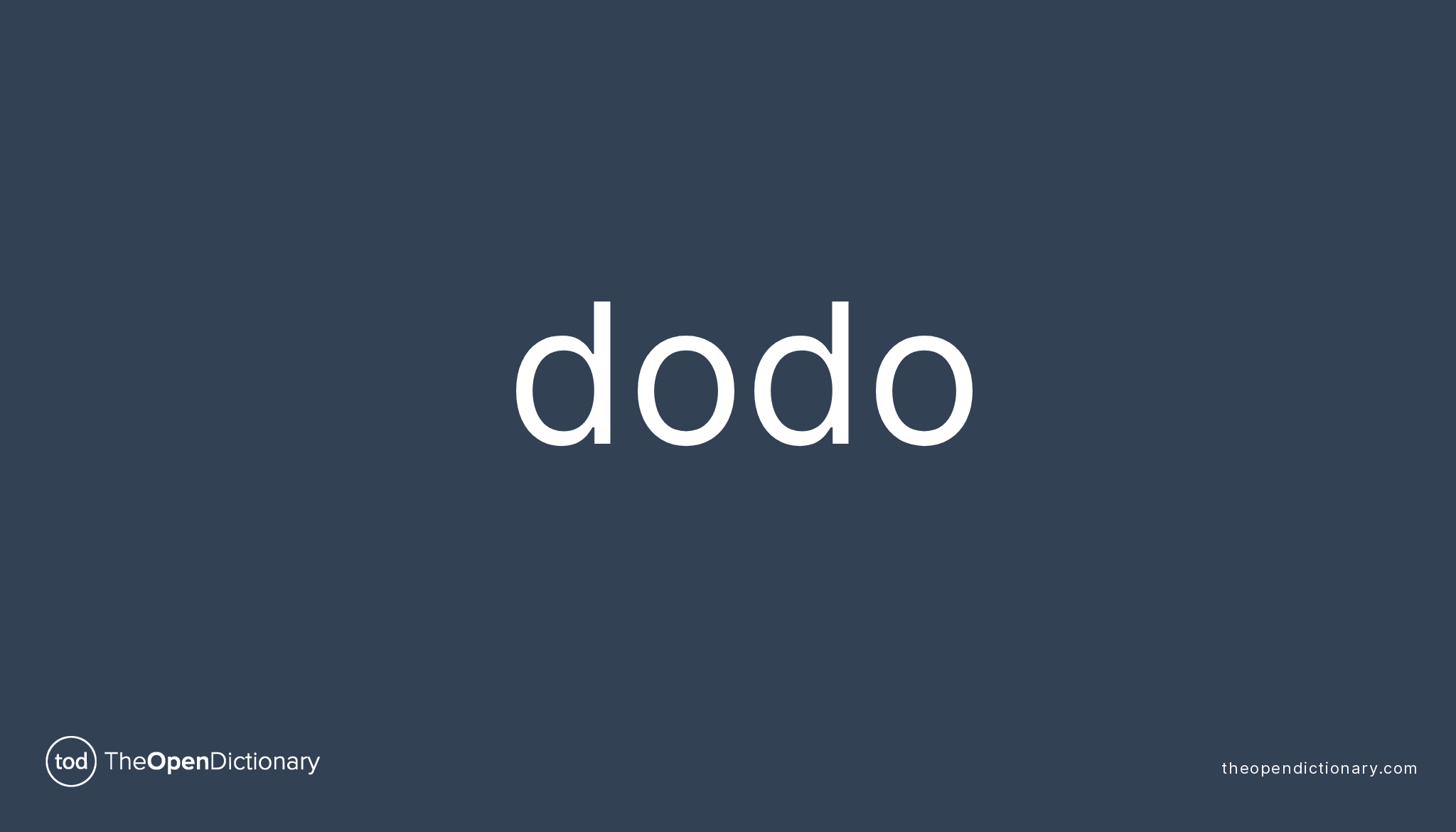 go dodo meaning