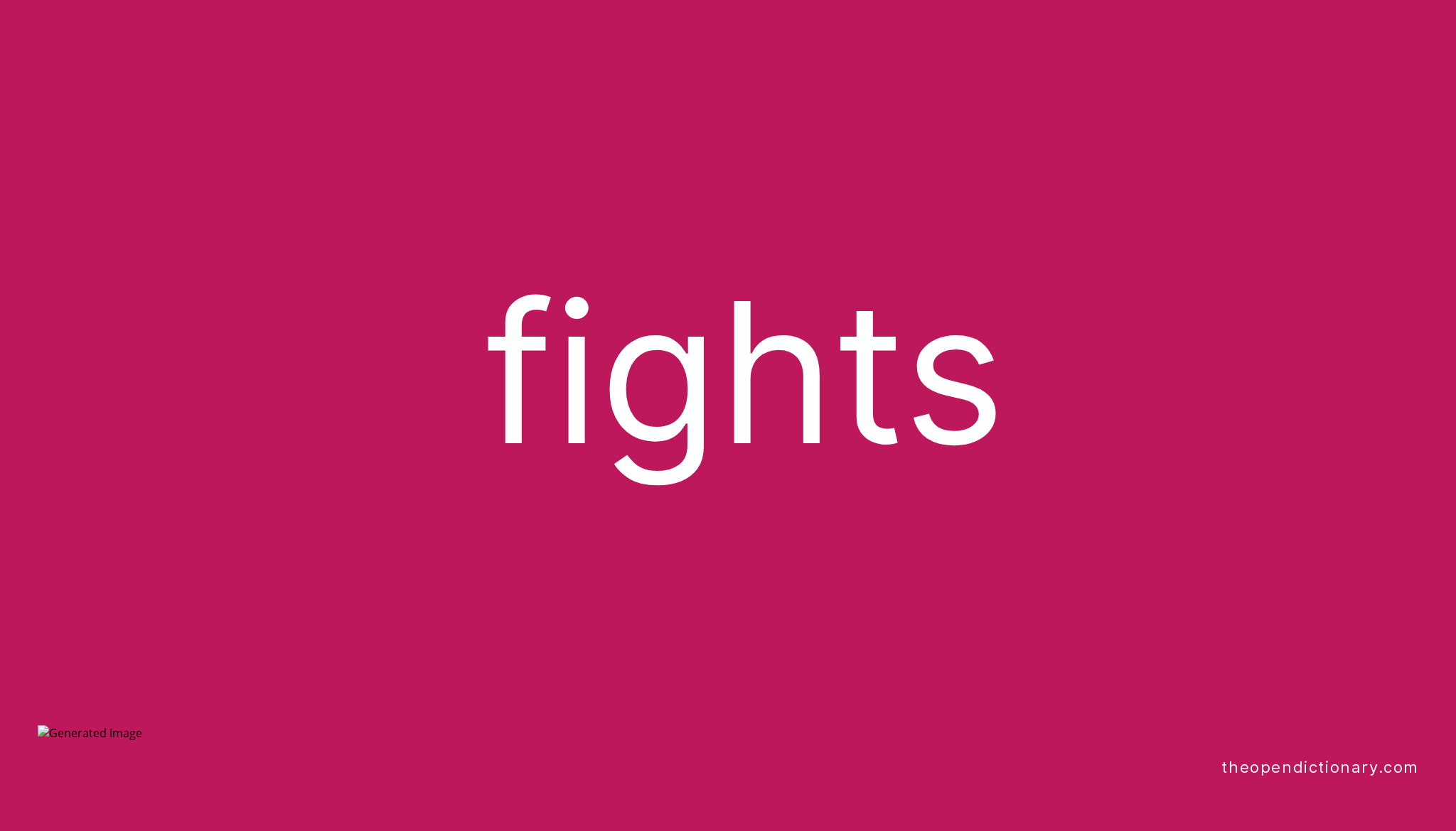 Fights Meaning of Fights Definition of Fights Example of Fights