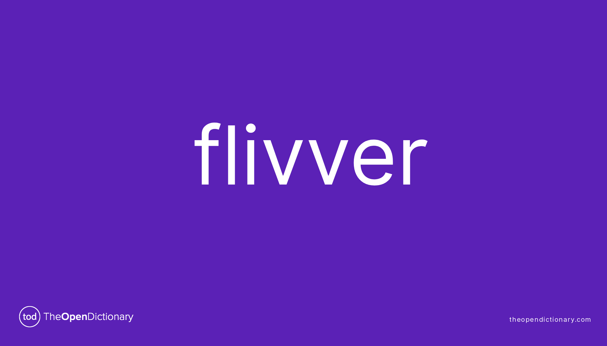 definition of flivver
