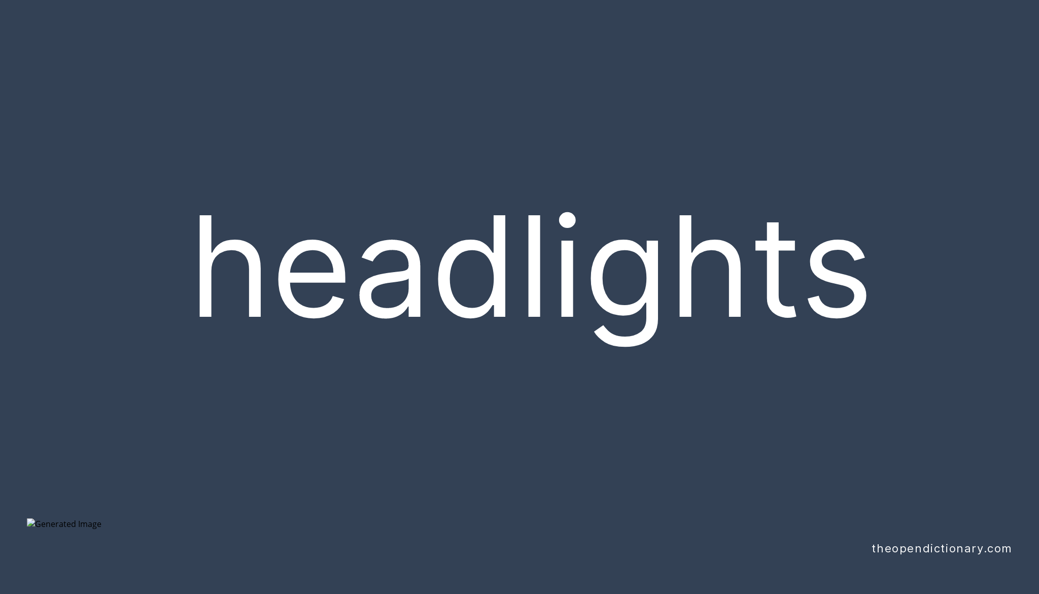 Headlights Meaning of Headlights Definition of Headlights Example