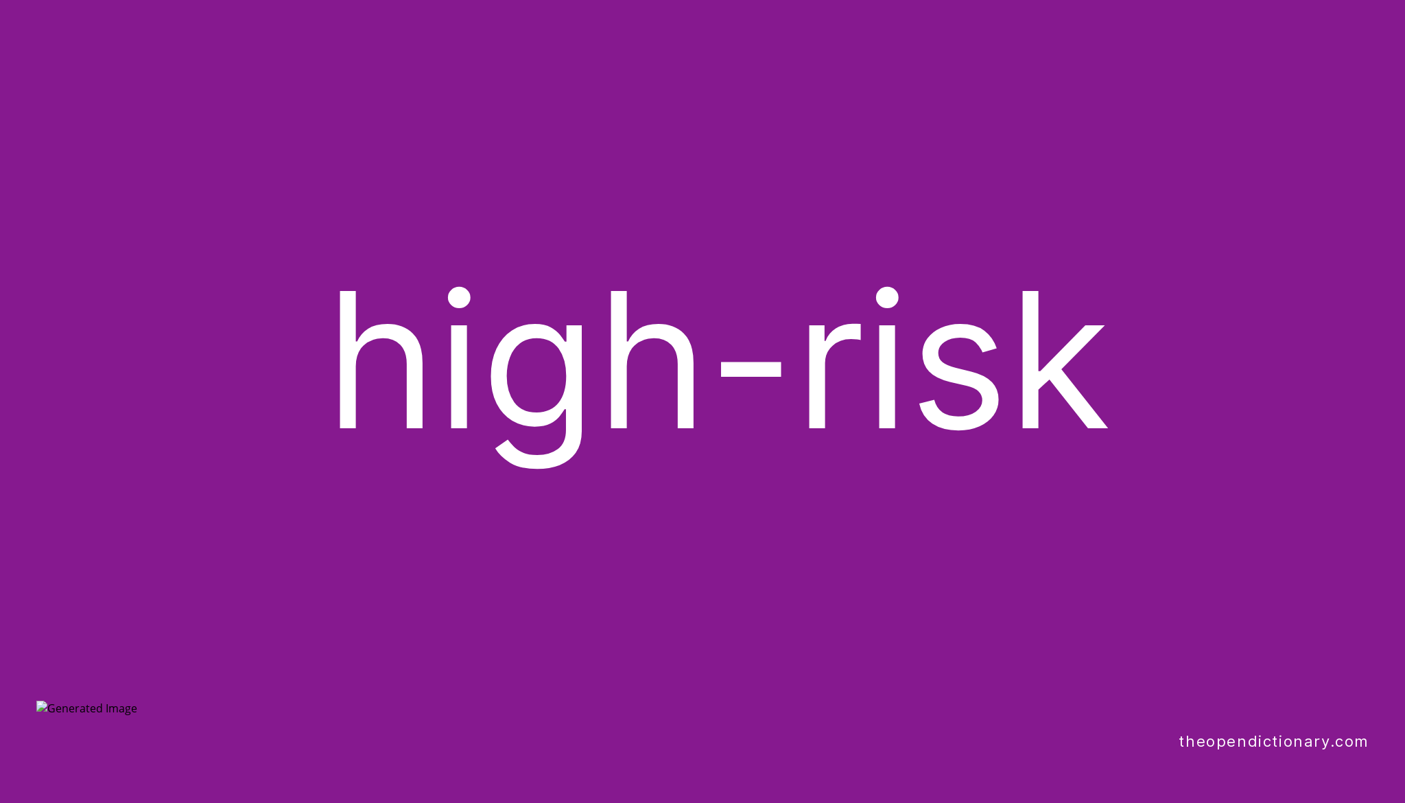 What Is The Correct Definition Of High Risk Food