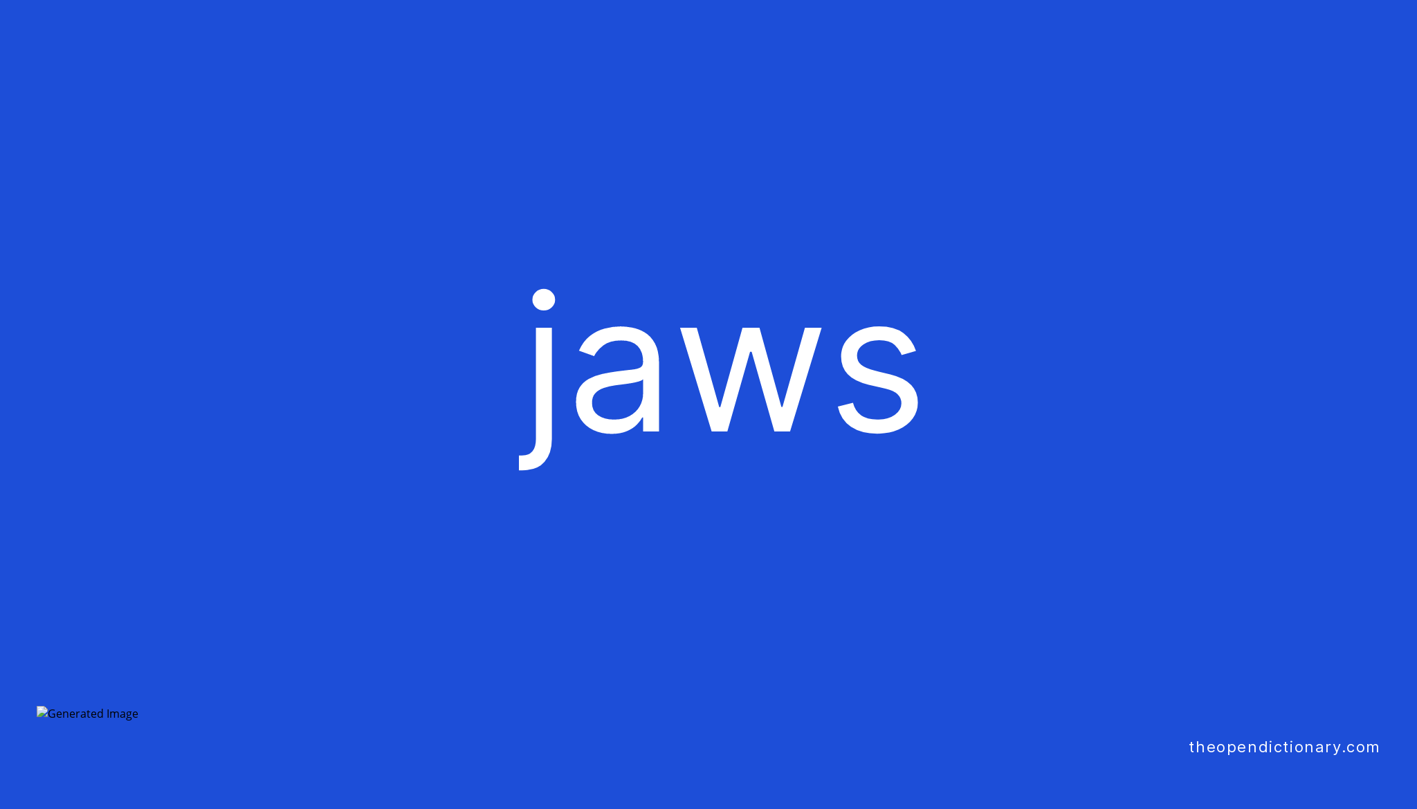 3 letter word for jaws