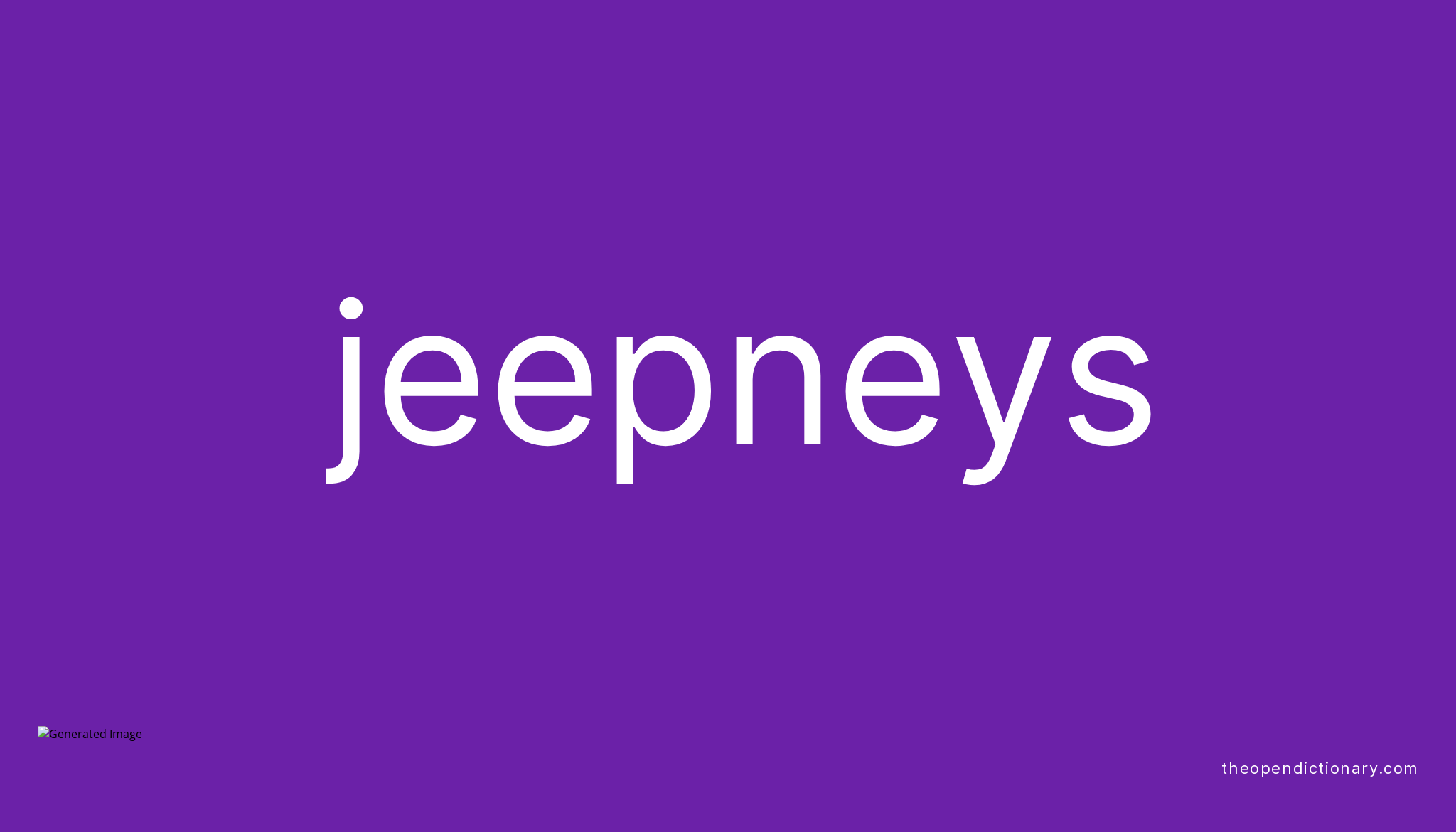 Jeepneys Meaning of Jeepneys Definition of Jeepneys Example of