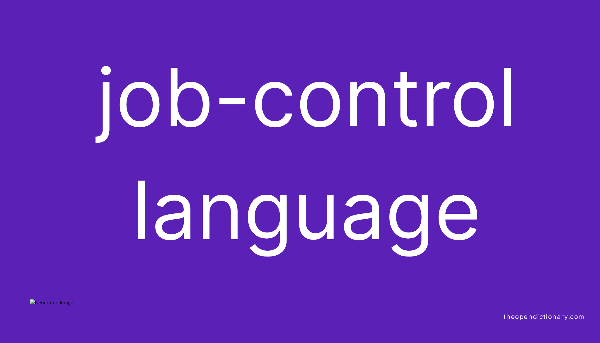 Types Of Job Control Language at Eden Disney blog