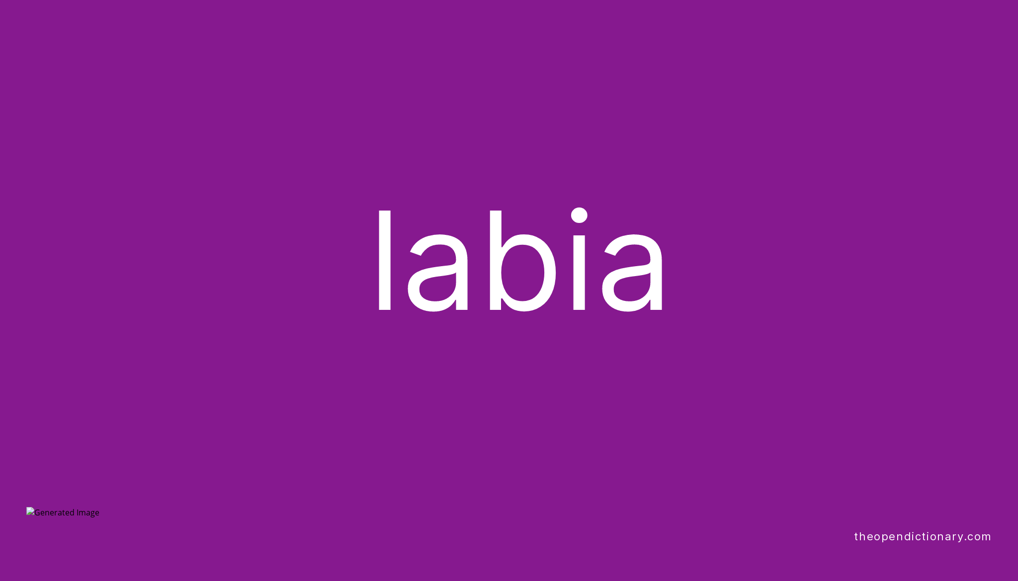 Labia Meaning of Labia Definition of Labia Example of Labia