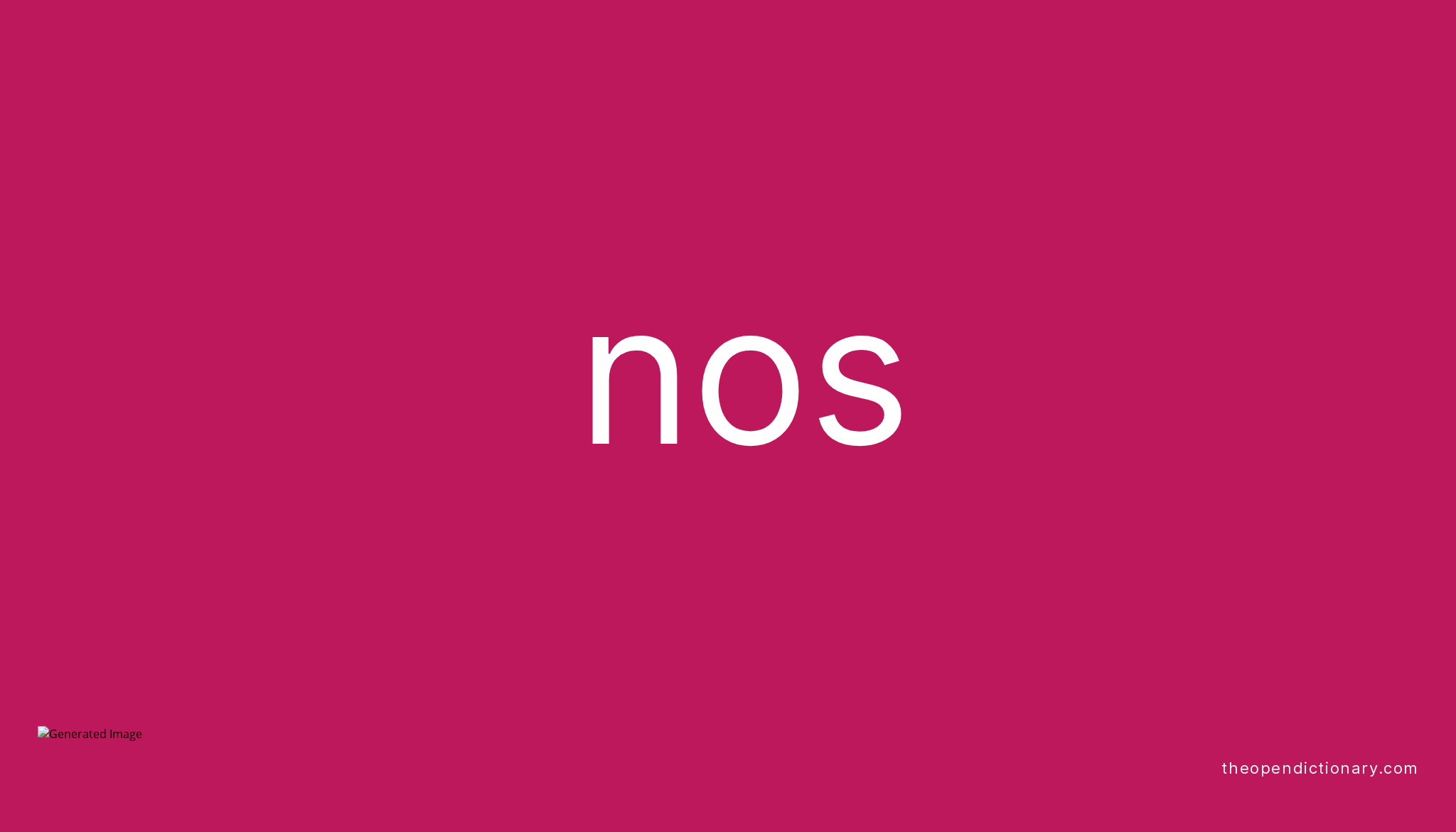 Nos Meaning Of Nos Definition Of Nos Example Of Nos