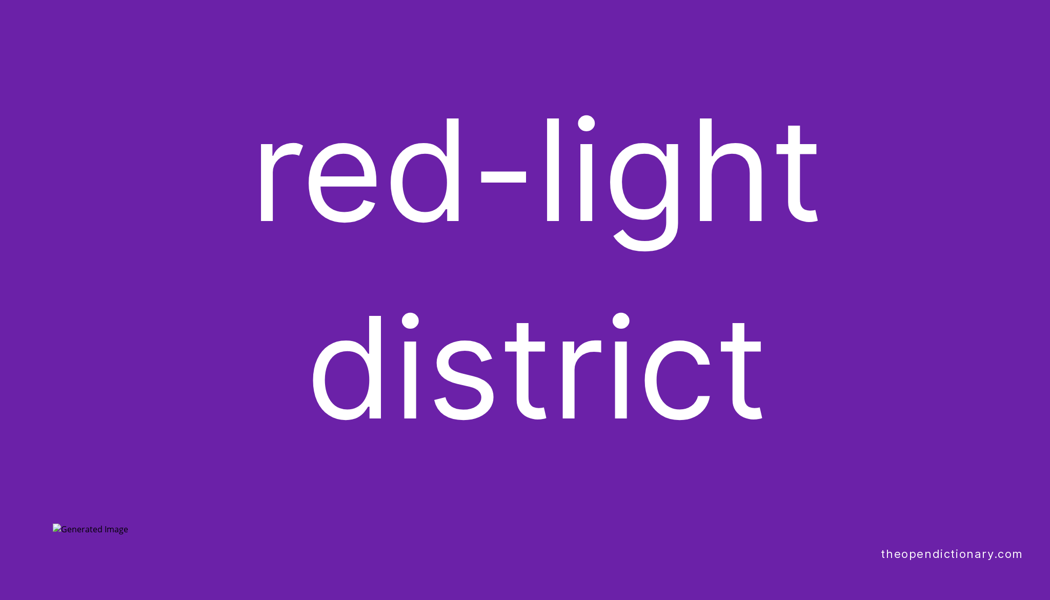 Red-light district | Meaning of Red-light district | Definition of Red ...