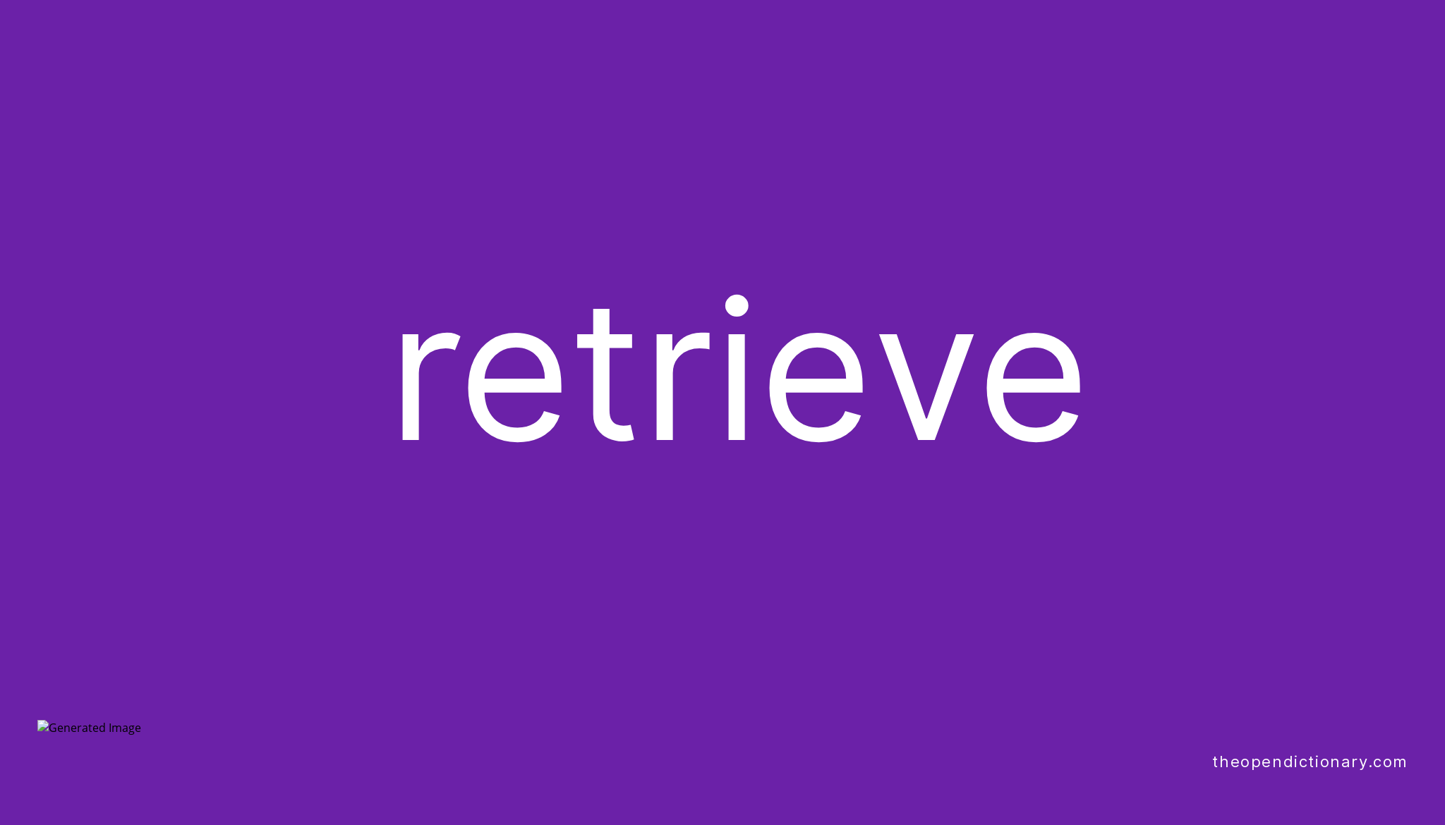 Retrieve Definition In Urdu