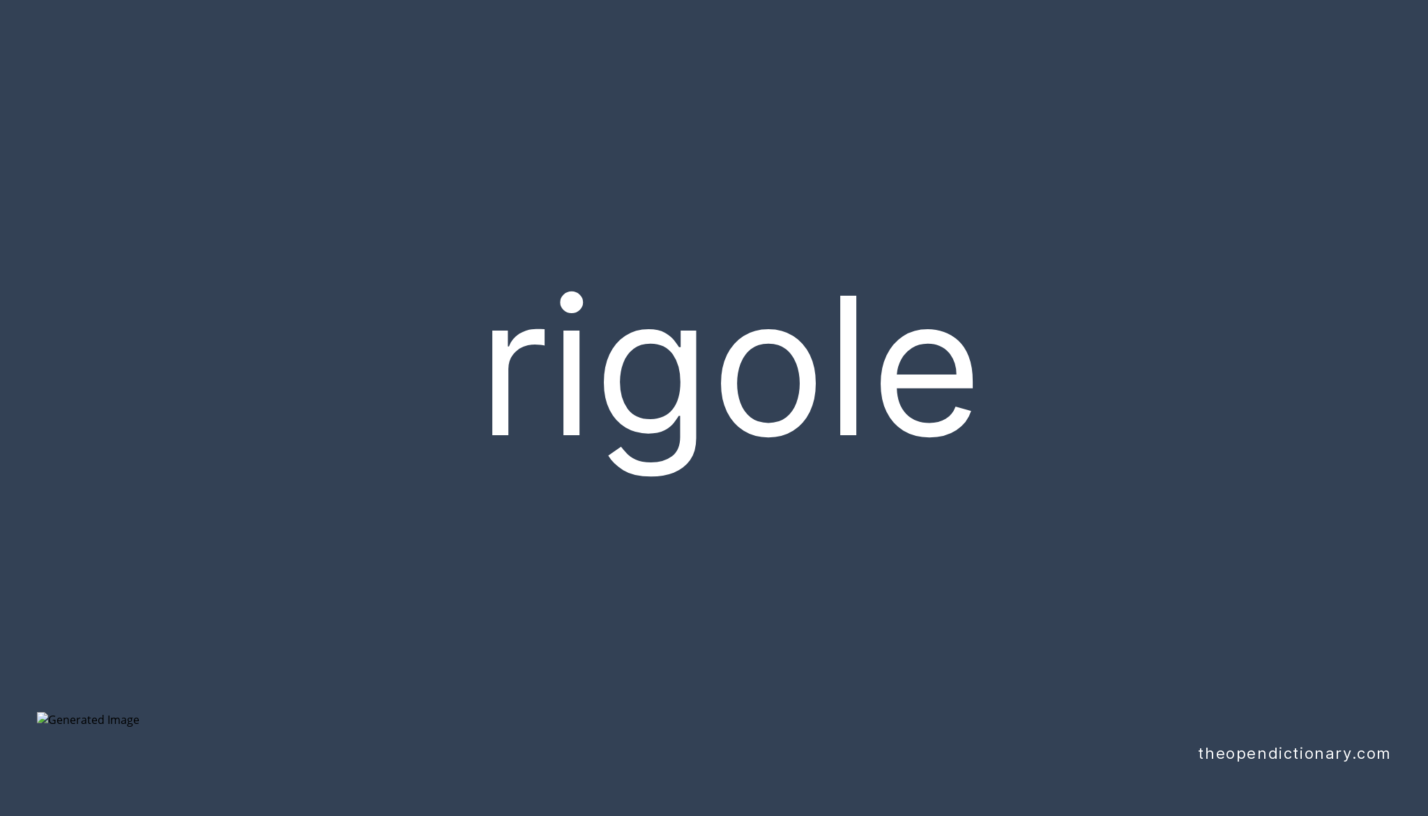 Rigole Meaning of Rigole Definition of Rigole Example of Rigole