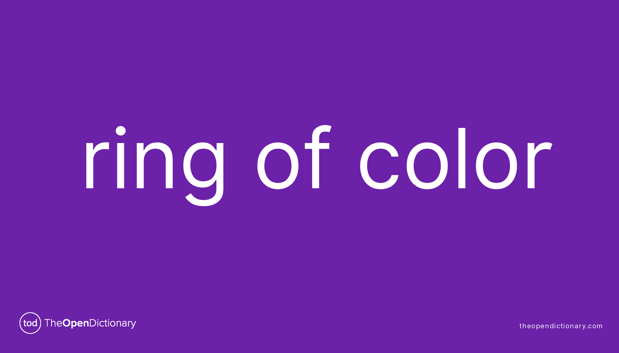 Ring of color | Meaning of Ring of color | Definition of Ring of color ...