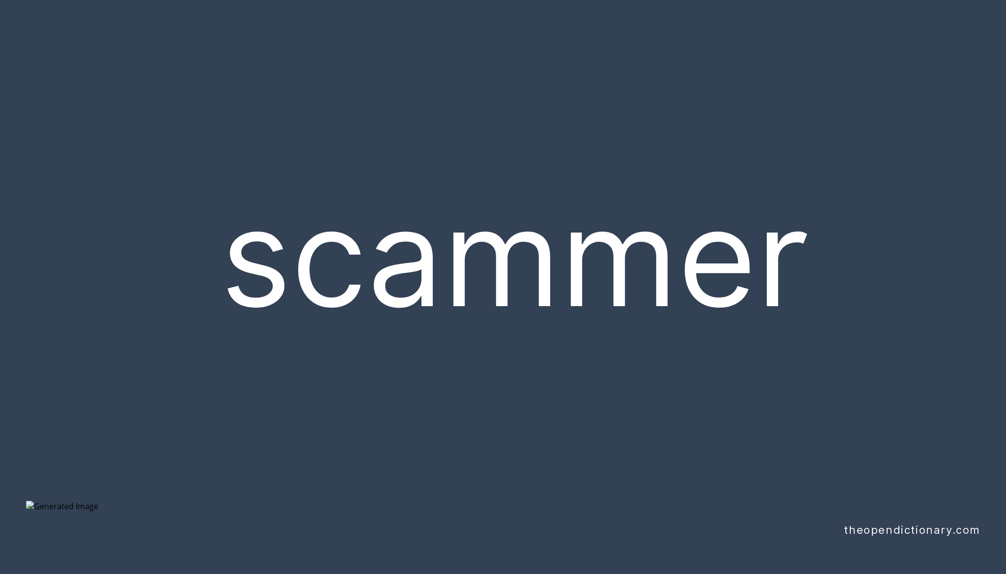 scammer meaning