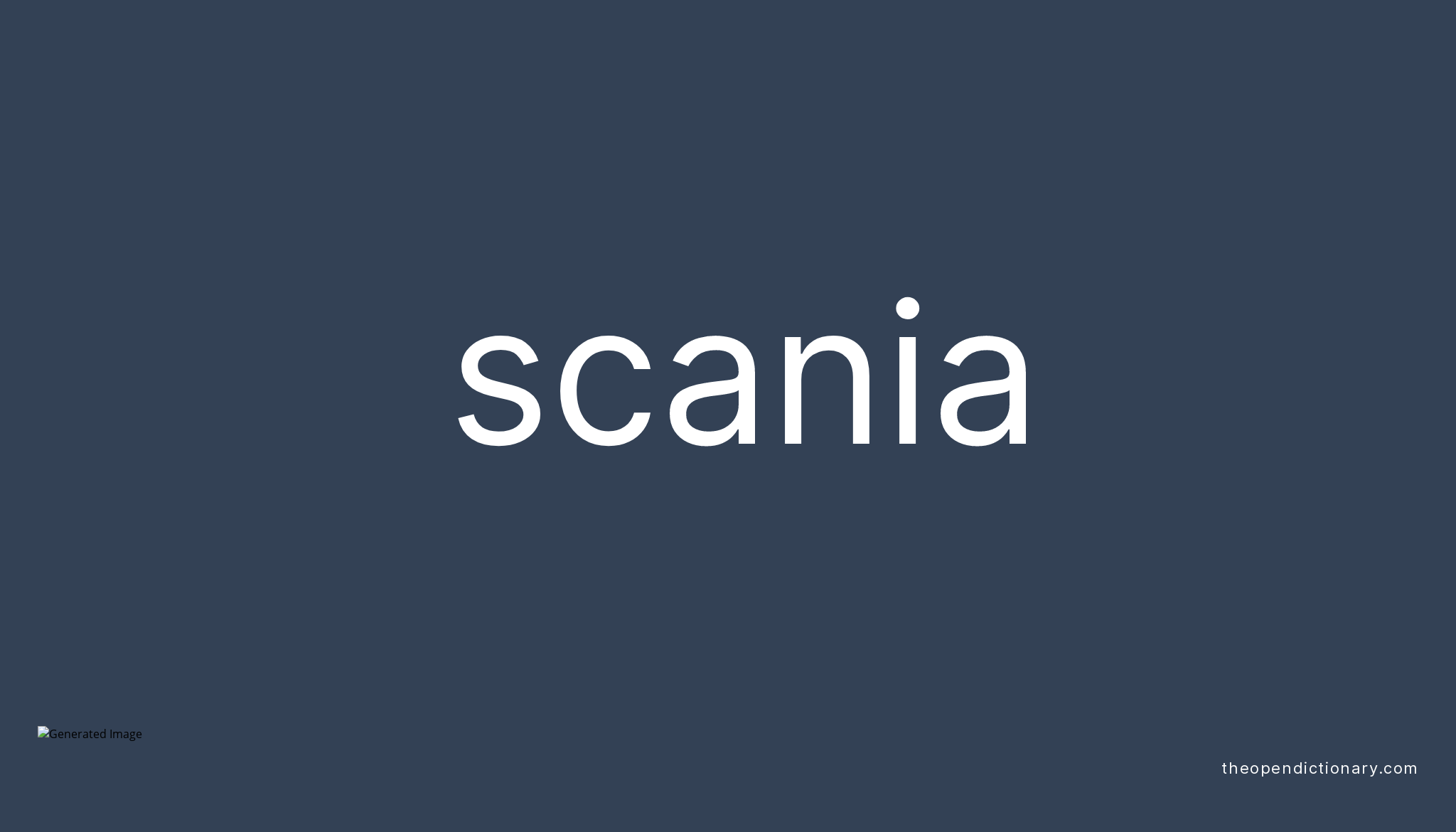 Scania Meaning Of Scania Definition Of Scania Example Of Scania