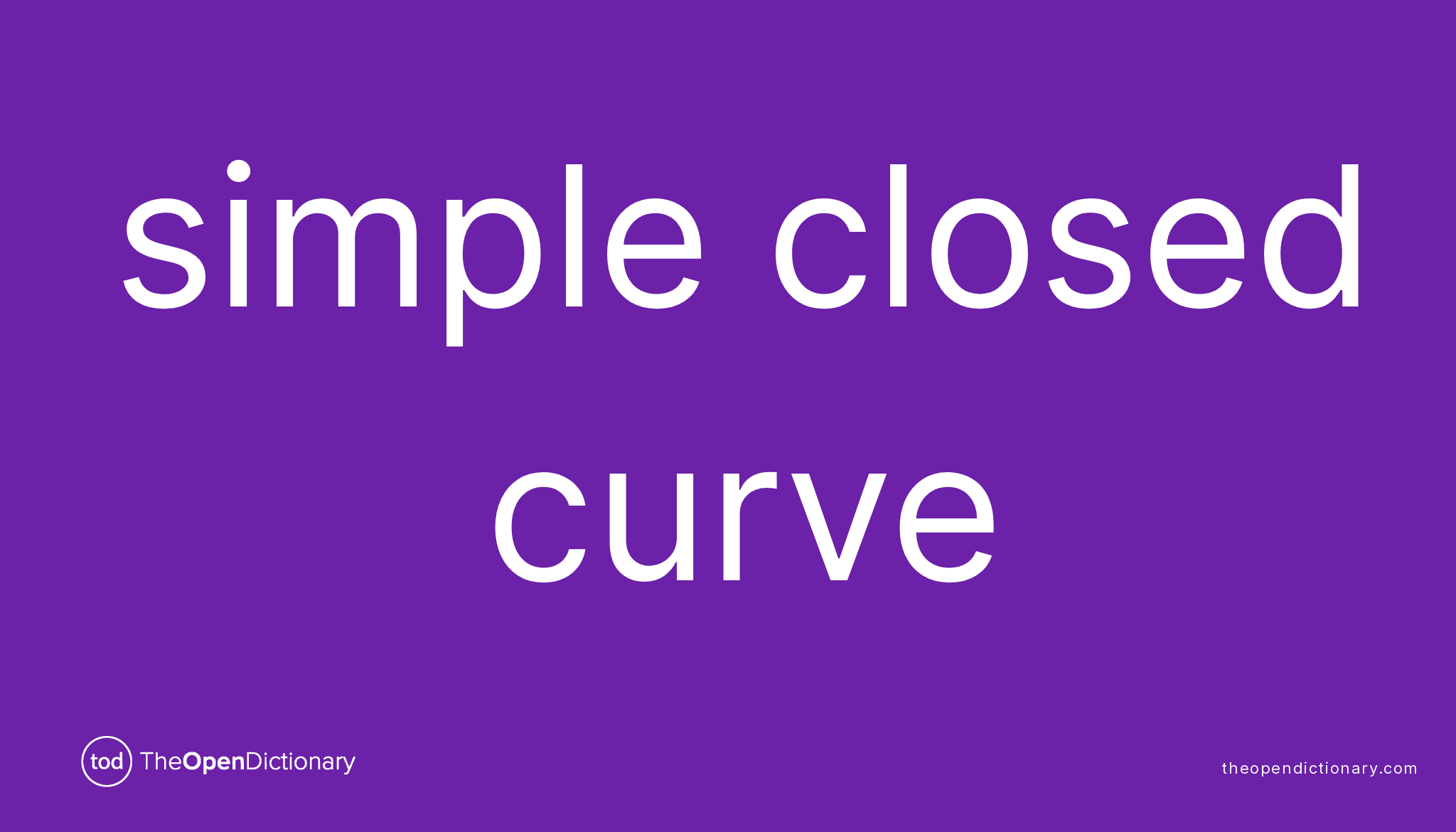 Simple closed curve | Meaning of Simple closed curve | Definition of ...