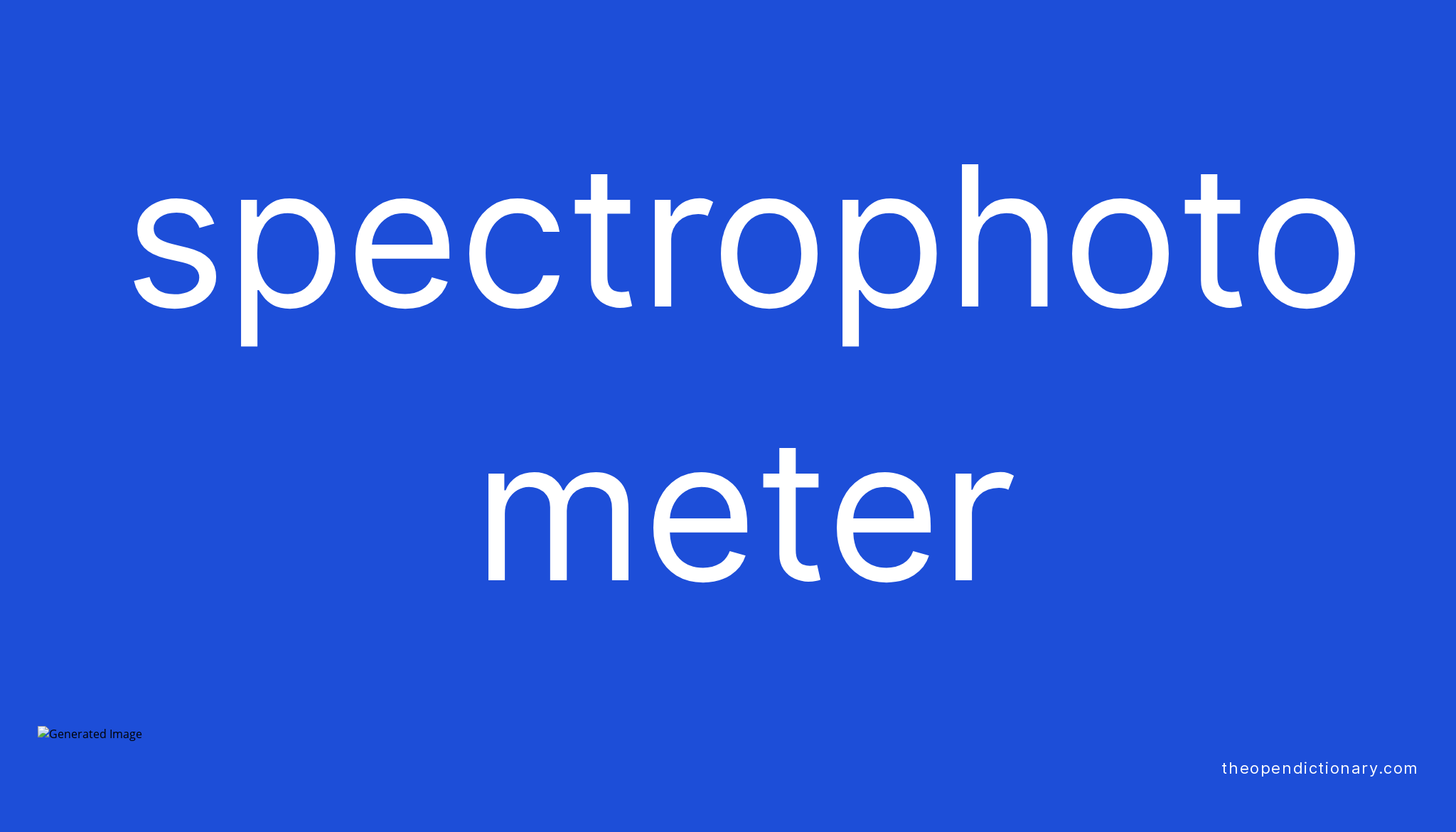Spectrophotometer Meaning of Spectrophotometer Definition of