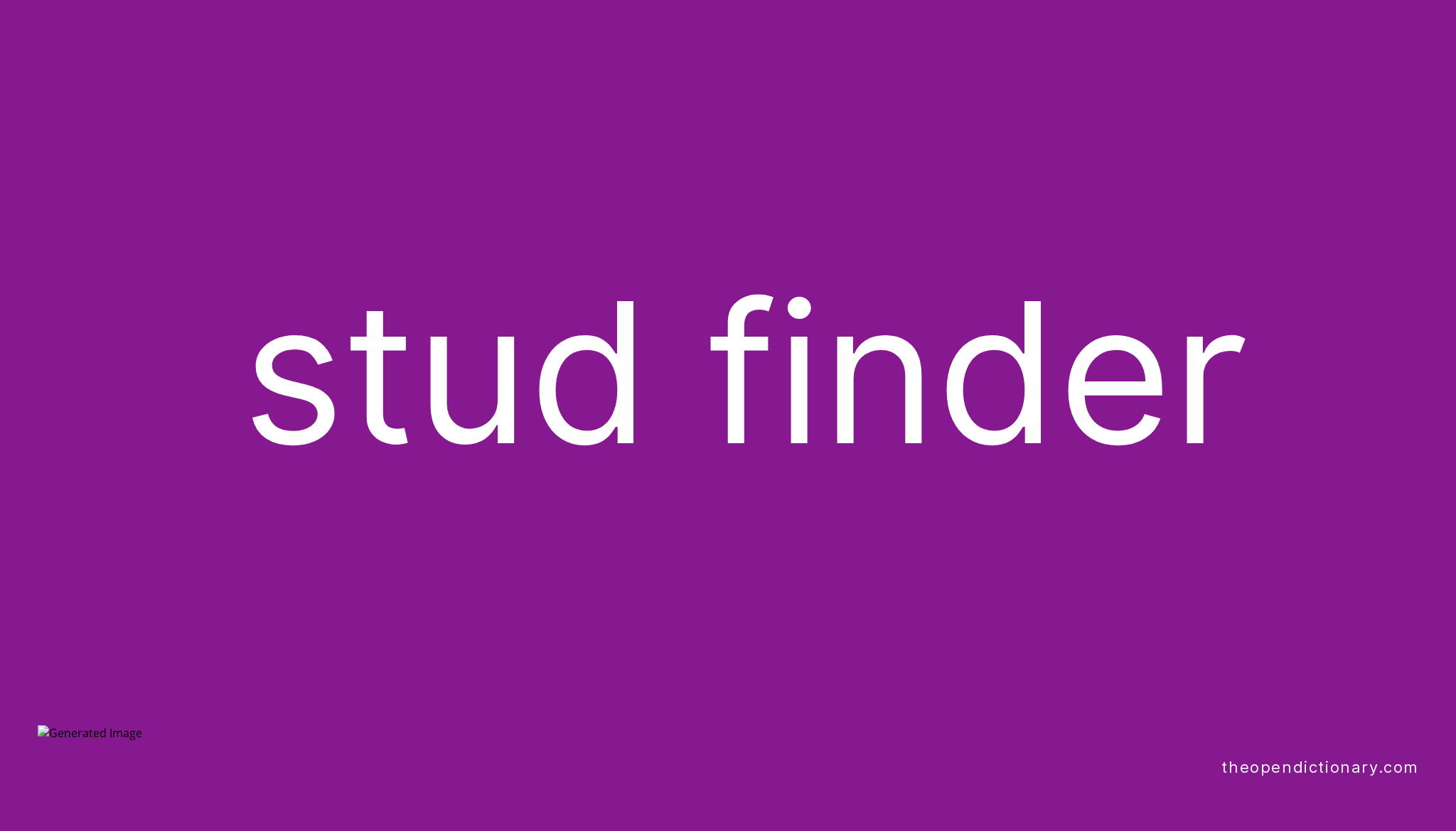 STUD FINDER - The Open Dictionary