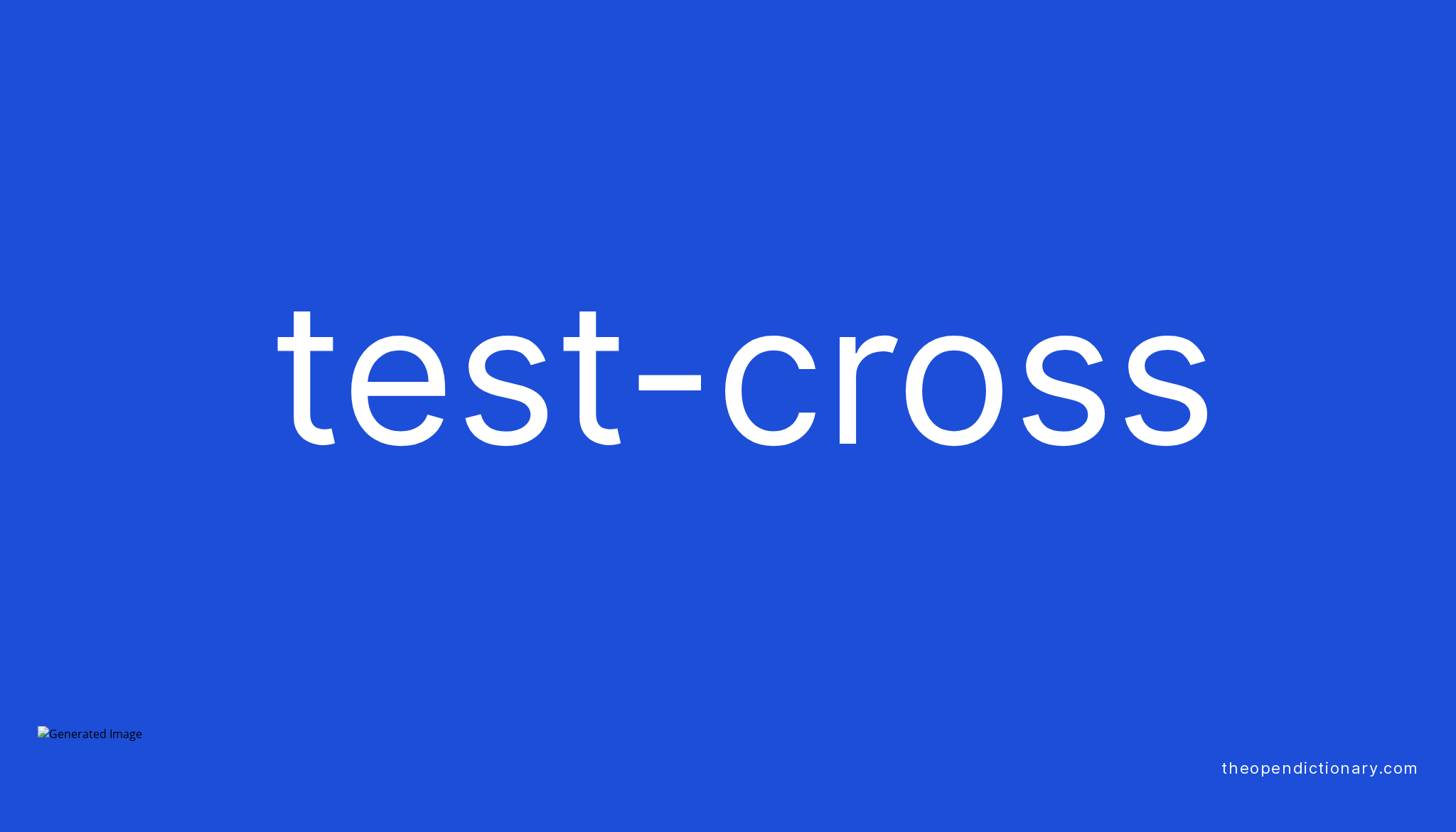 Test Cross Definition In Hindi