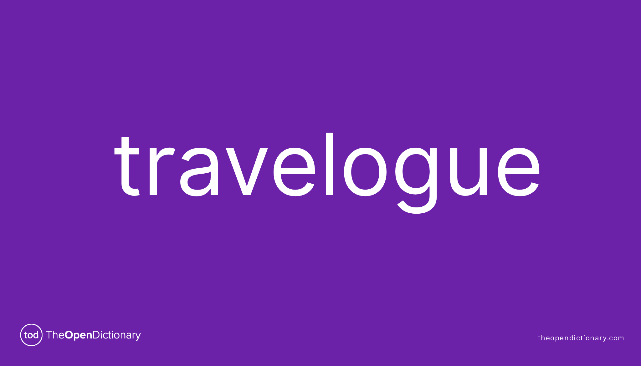 travelogue meaning and examples