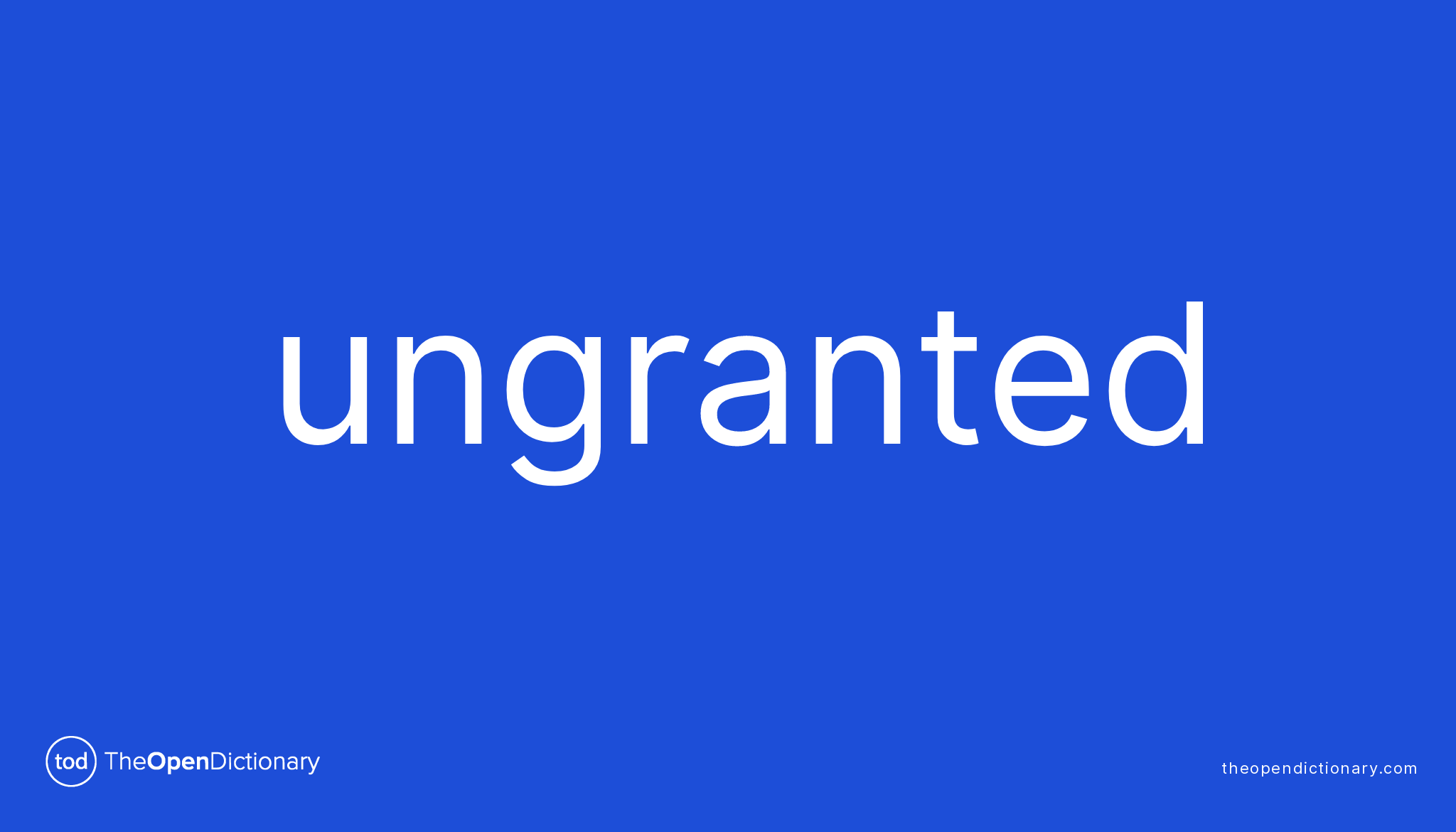 Ungranted