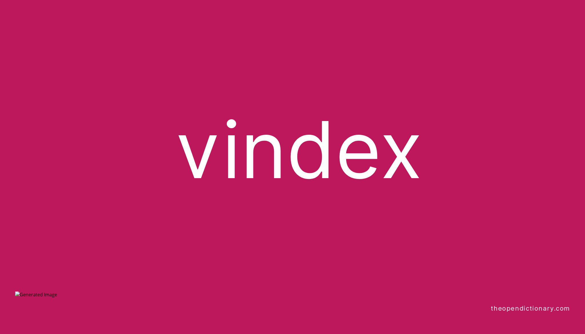 VINDEX The Open Dictionary